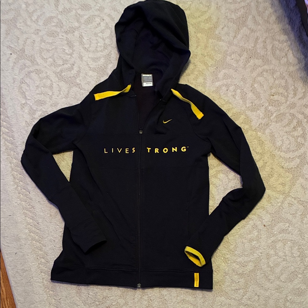 NIKE Black & Yellow LIVESTRONG Full-Zip Hoodie